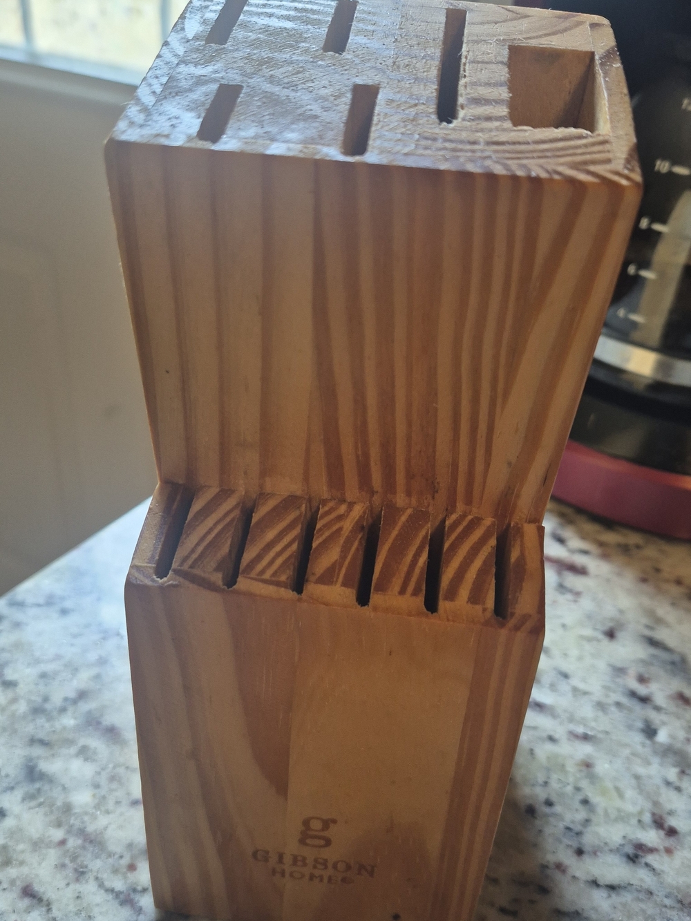 Gibson Natural Wood Knife Block - 8-Slot